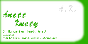 anett kmety business card